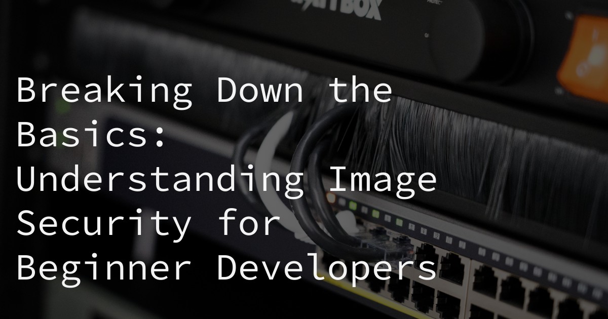 Breaking Down the Basics: Understanding Image Security for Beginner Developers