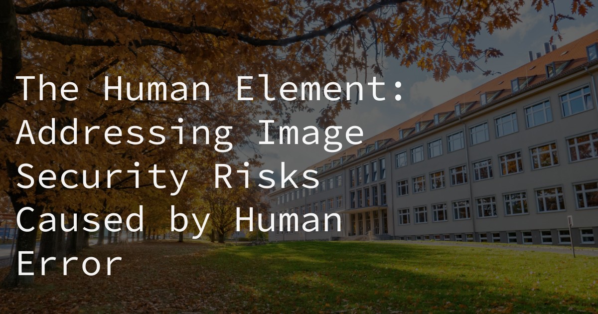 The Human Element: Addressing Image Security Risks Caused by Human Error
